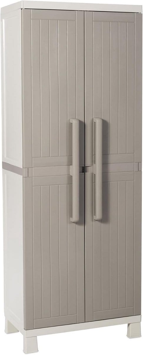 Opbergkast Hars - Buitenmeubel Kast - Tuin Opslag - Robuuste Constructie - 65x37x173 cm - Antraciet