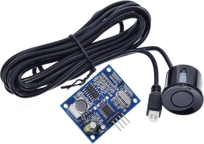 OTRONICÂ® Ultrasone afstandsensor inbouw zwart SR04M-2 spatwaterdicht