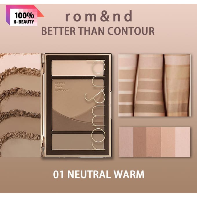 rom&nd Better Than Contour Shading 20.5g – 2 Couleurs 01 Neutral Warm gray
