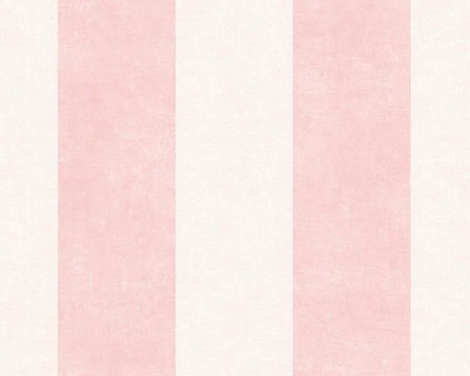 STREPEN BEHANG - Creme Roze - AS Creation Paradise Garden