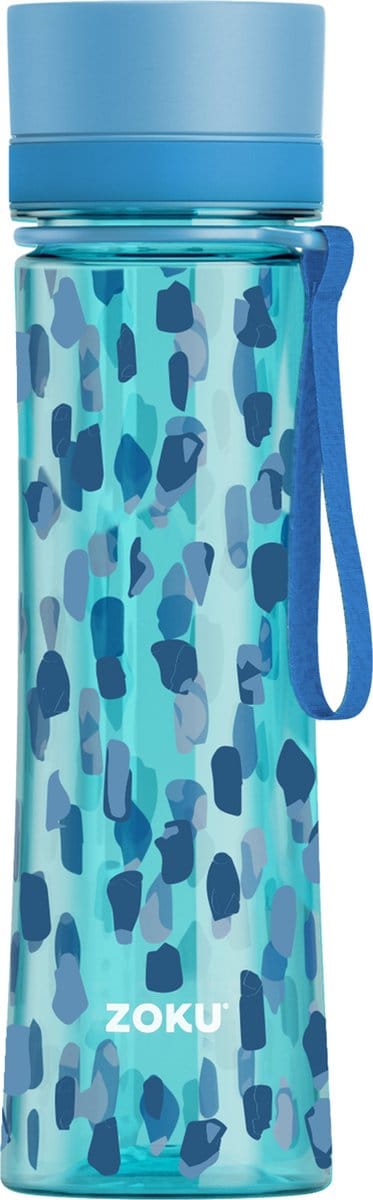 Zoku - Drinkfles 600 ml Aqua Dot - Polypropyleen - Blauw