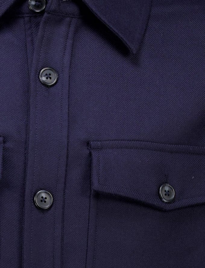 effen Overshirt Gant donkerblauw normale fit