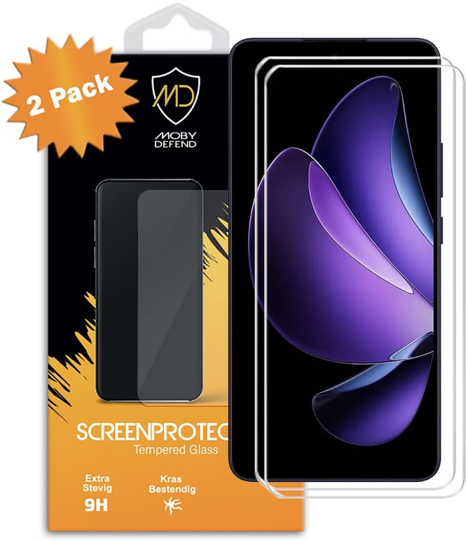 2-Pack MobyDefend Screenprotectors - Geschikt voor Oppo Reno13 - Case-Friendly Screensavers - Gehard Glas