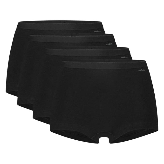 Ten Cate Basics Organic Cotton Stretch Short 4-pack Zwart-XL