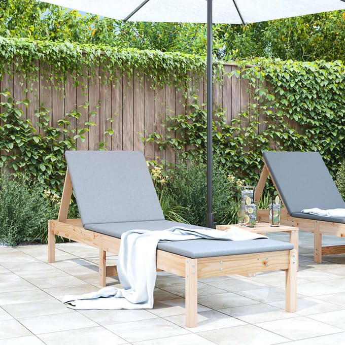vidaXL Ligstoel 199,5x60x74 cm massief grenenhout