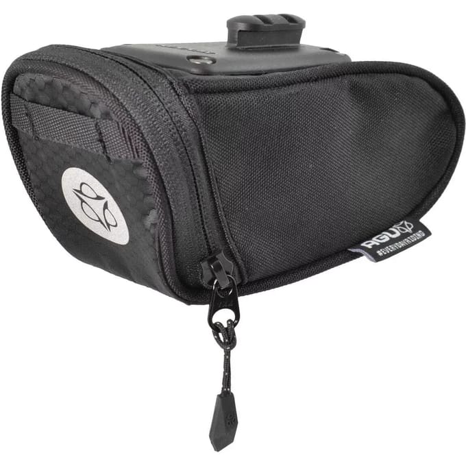 AGU Performance - Zadeltas - Fietszak - 0,7L - Zwart - KLICKfix - Waterafstotend - 3M Reflectie - Gerecycled Polyester