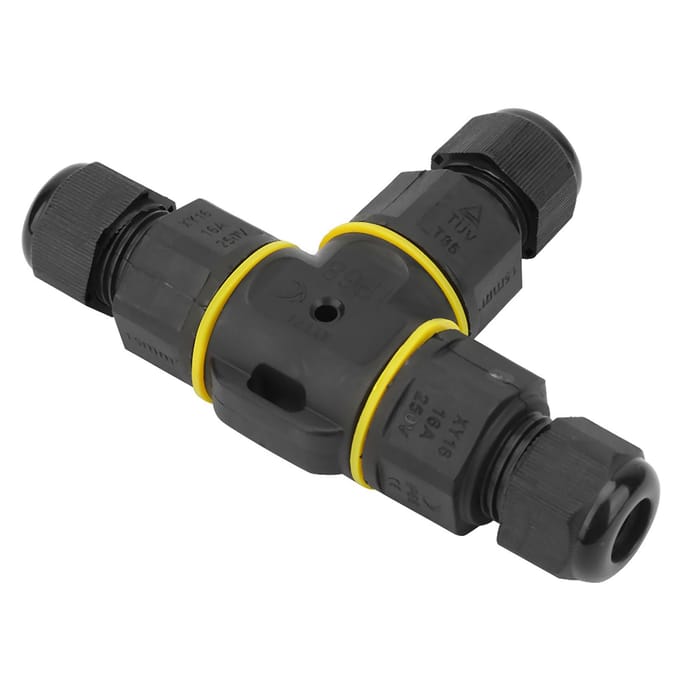 IP68 Waterdichte T-vormige 3-pins aansluitdoos Ondergrondse kabelmofconnector
