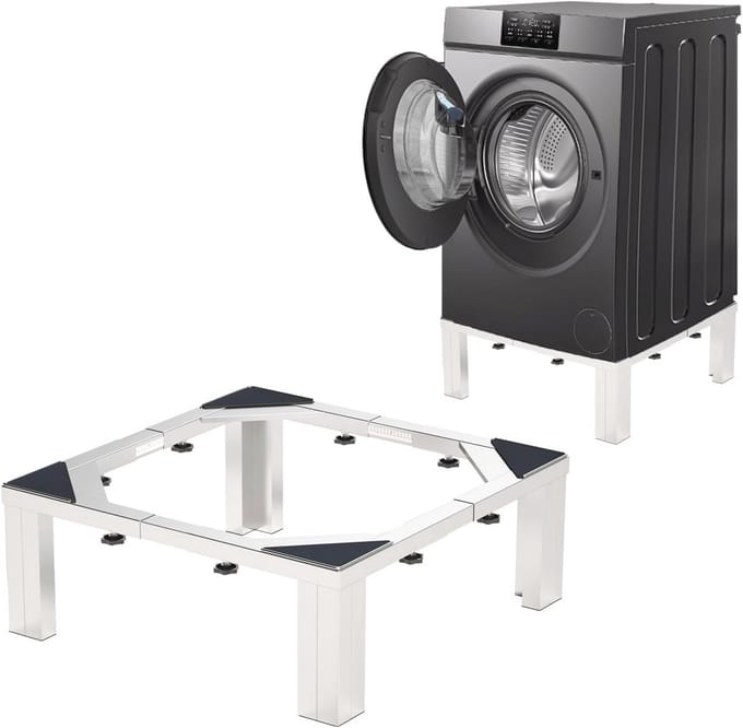 Verstelbare wasmachine en droger voetstuk - Universele hoogte 30 cm - Zware stalen constructie