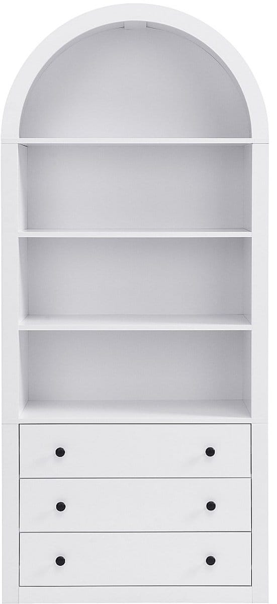 Vente-unique Boekenkast met 3 lades en 4 vakken in MDF - Wit - MARALYN