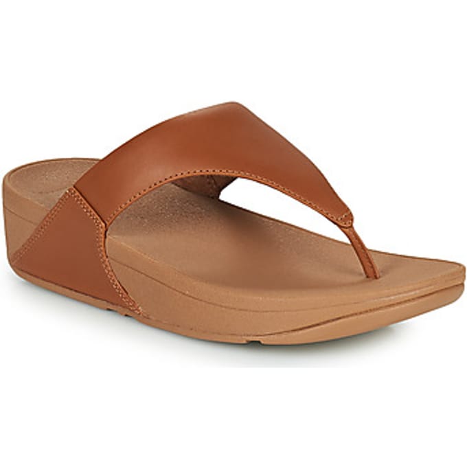 FitFlop Lulu Leather Toepost Dames Slippers - Light Tan