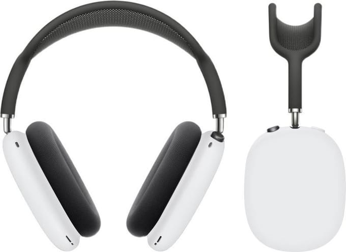 KELERINO. Siliconen Case geschikt voor AirPods Max - Accessoire - Wit