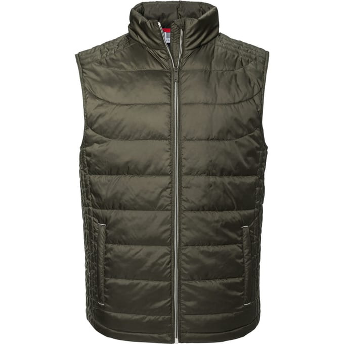 Russell Heren Nano Gewatteerde Bodywarmer (Donkere Olijf)