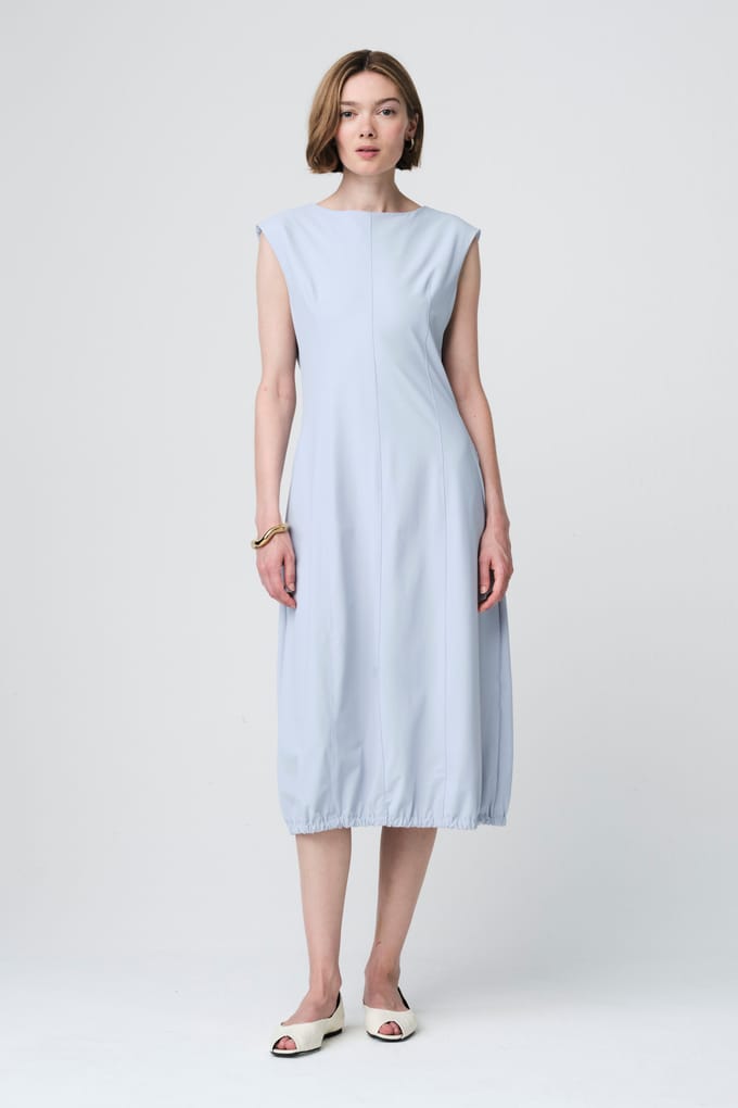 Ricarda structure tech jersey dress | Light Blue - Light Blue / S