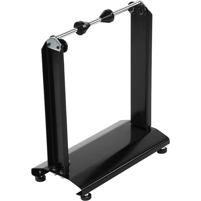Support d'équilibrage statique de roue de moto universel, support de pneu pour centrage et équilibrage, support de maintenance blanc