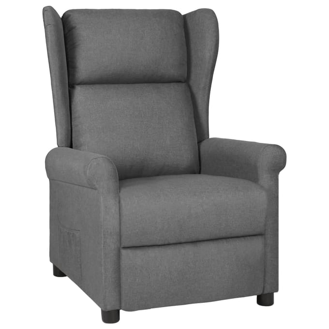 vidaXL - Fauteuil - verstelbaar - stof - lichtgrijs