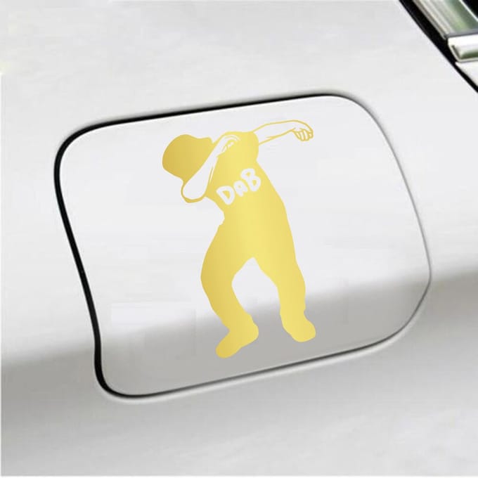 Bumpersticker - Dab - 15 X 10 - Goud