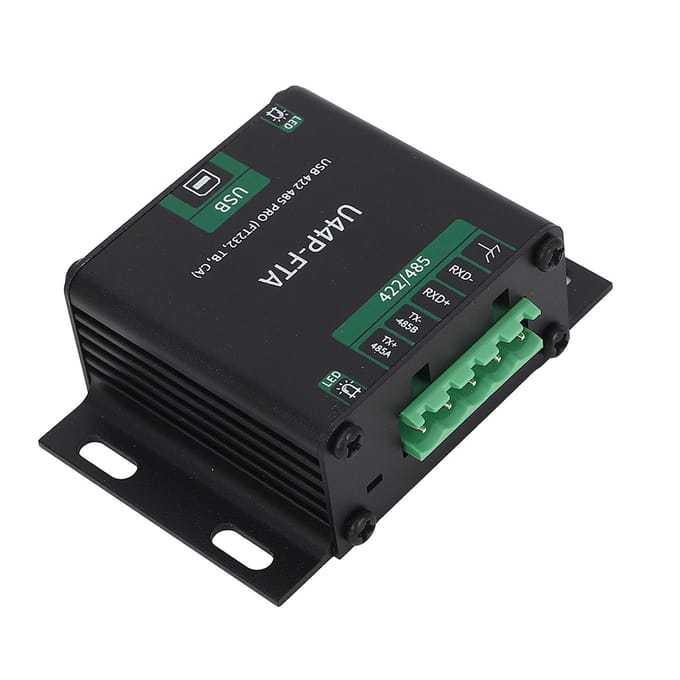 USB naar 422 485 Converter Aluminiumlegering Industriële Kwaliteit Geïsoleerde Converter met LED Indicator black