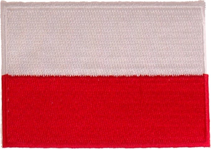 Strijkapplicatie 8x6cm vlag Polen