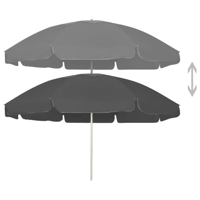 Maison Exclusive - Parasol de plage anthracite 240 cm