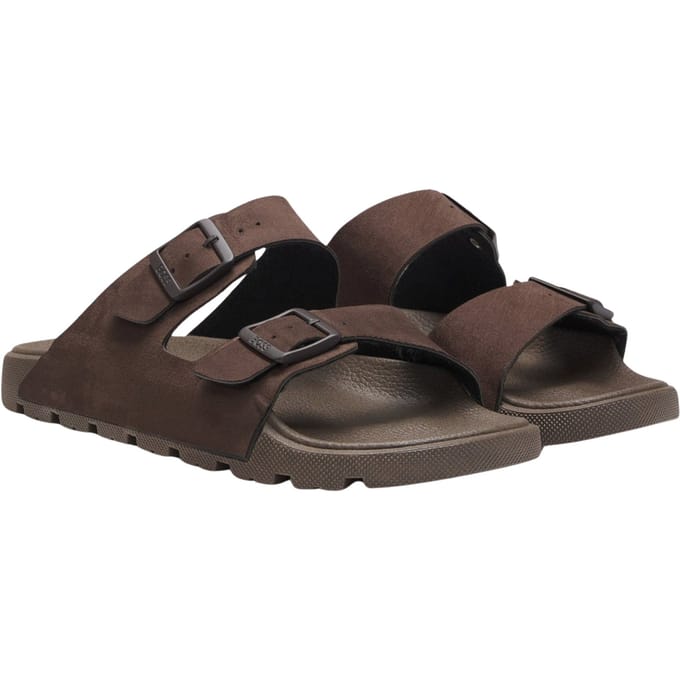 Sandalen met twee riempjes en all-over logodetails