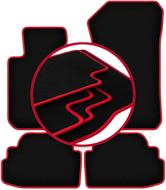 CARLUX-RED automatten voor: BMW 1 E82 coupé (2007-2013)