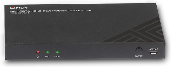 Lindy 38342 audio/video extender AV-receiver Zwart