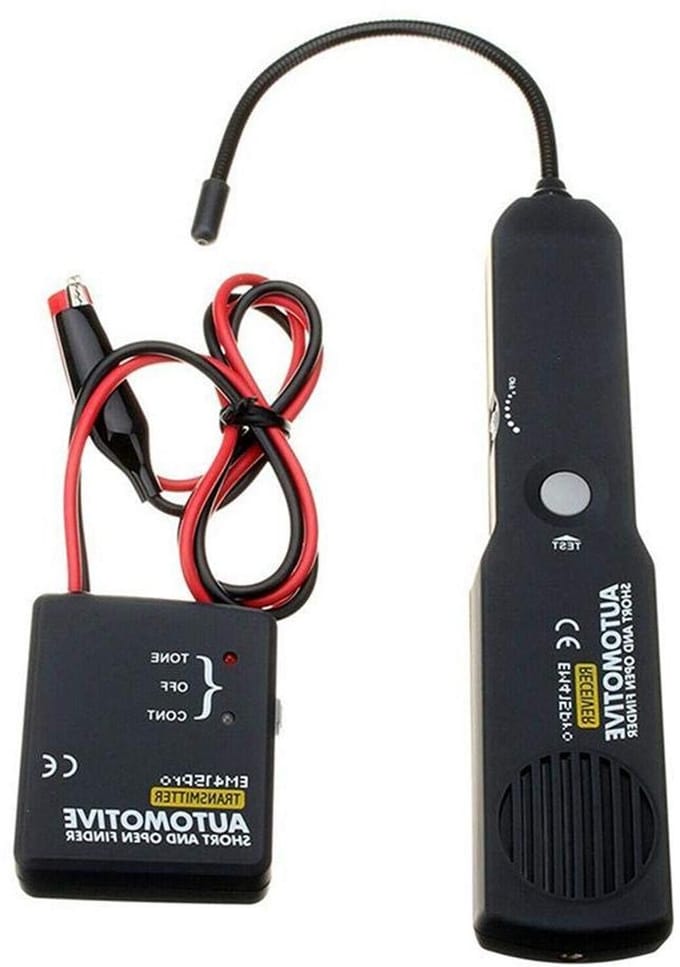 Auto Circuittester - Bedradingsdetector - Voertuig Diagnose - Instelbare Gevoeligheid - 26 x 12 x 4 cm - Zwart