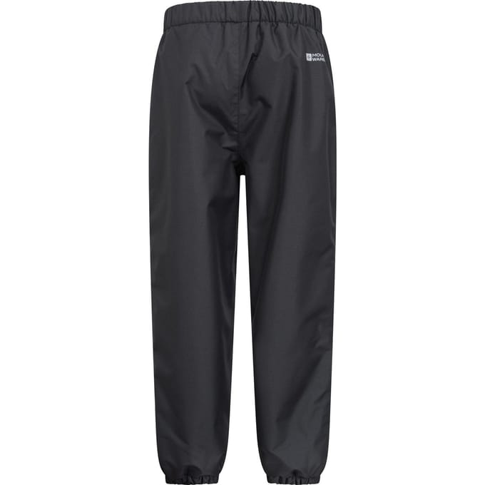 Mountain Warehouse Waterdichte kinder/kinderbroek met ripstop fleecevoering (Zwart)