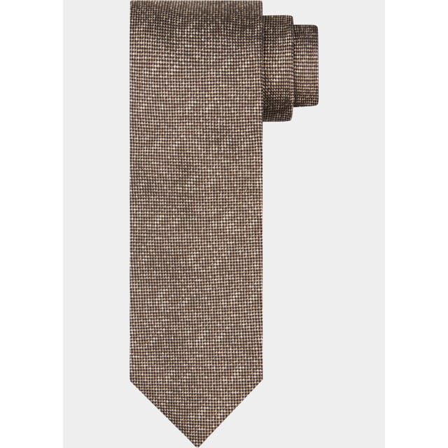 Profuomo Stropdas tie silk woven brown ppwa30056/b