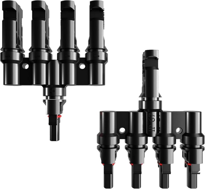 Solar T-Type 1 naar 4 Connector Adapter - Waterdichte Zonnepaneel Koppeling