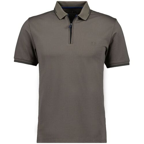 Ragman Polo Zipper Tipping Keep Dry Finish Mocca / male