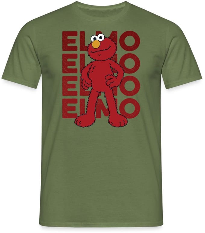 Sesamstraat Elmo Pose T-Shirt Heren