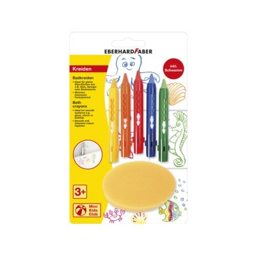 Eberhard Faber badkrijtjes - met spons - 5 stuks - EF-524105