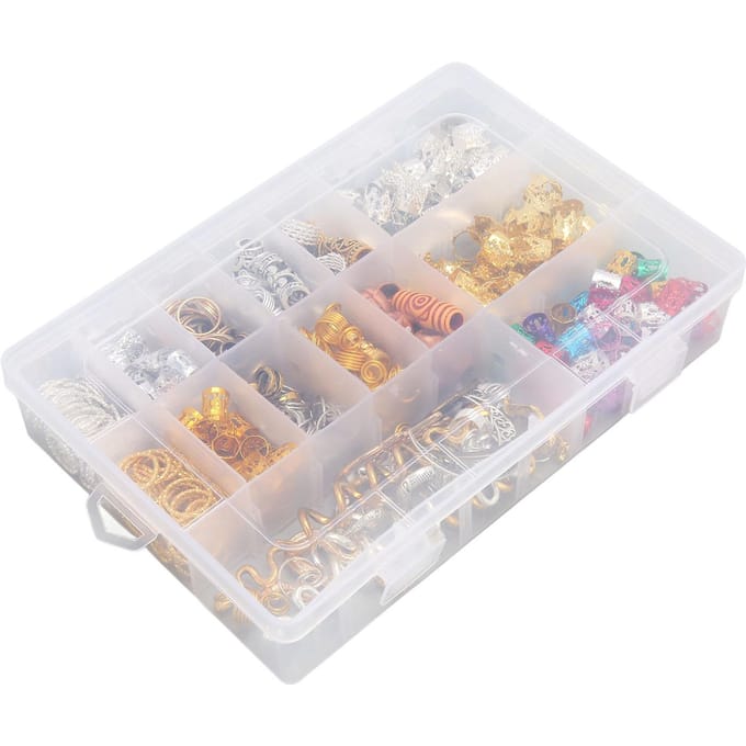 Dreadlocks Sieraden Accessoires Clips Manchetten Ringen Legering Meerdere Vormen Decoratieve Dreadlocks Kralen white