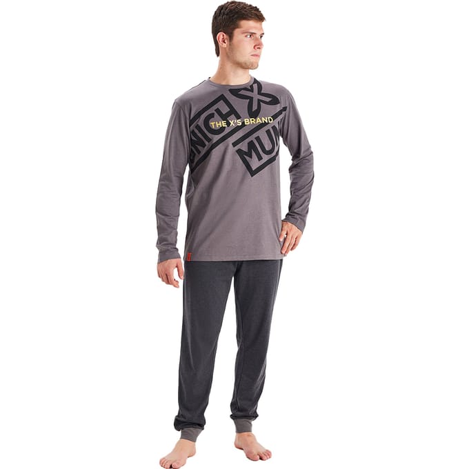 Winterpyjama lange mouw ronde hals MU1 heren