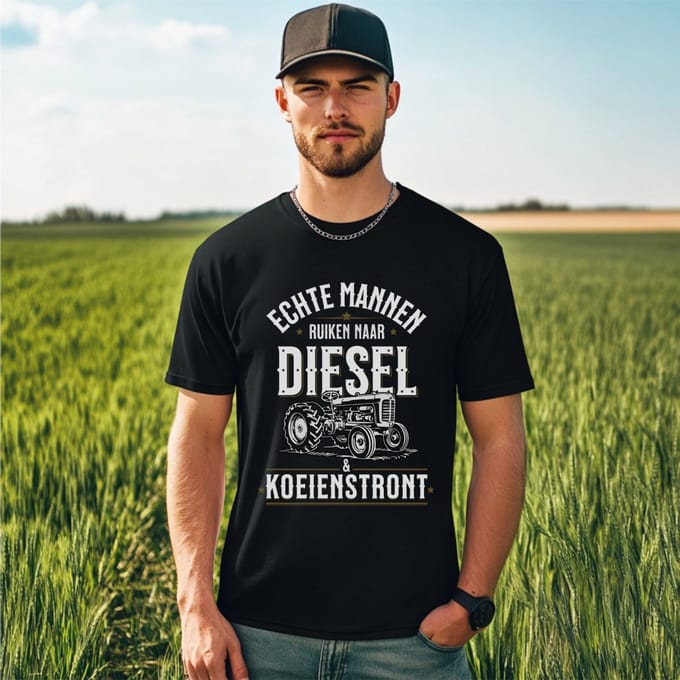 AGRIFANS® Echte Mannen - Heren T-shirt - S