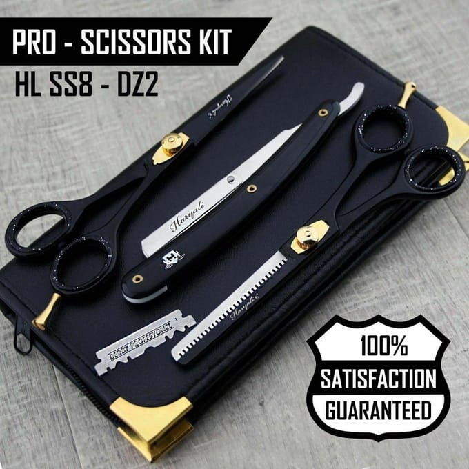 Haryali London Pro-Scissors Kappers Set - Zwart