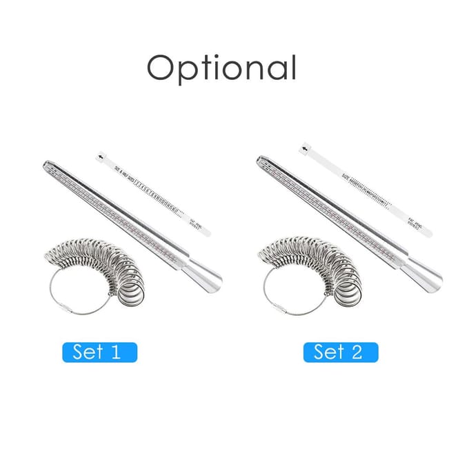 Aluminium Ring Sizer Doorn Metalen Ring Sizer Finger Sizing Stick Doorn Tool met Ring Sizer Set 1 white