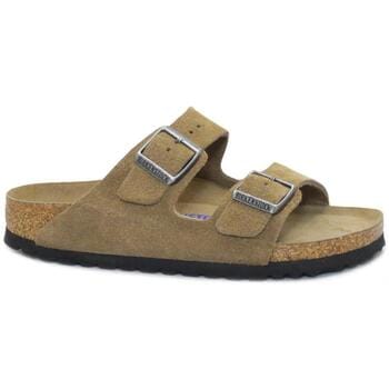Zachte leren suède sandalen met flexibele zool Birkenstock Arizona