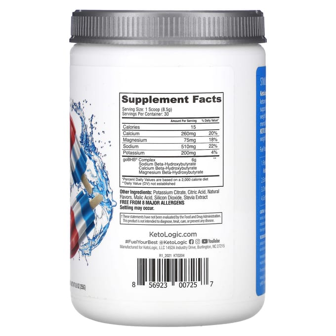 KetoLogic, Keto BHB, Patriot Pop, 8.9 oz (255 gr)