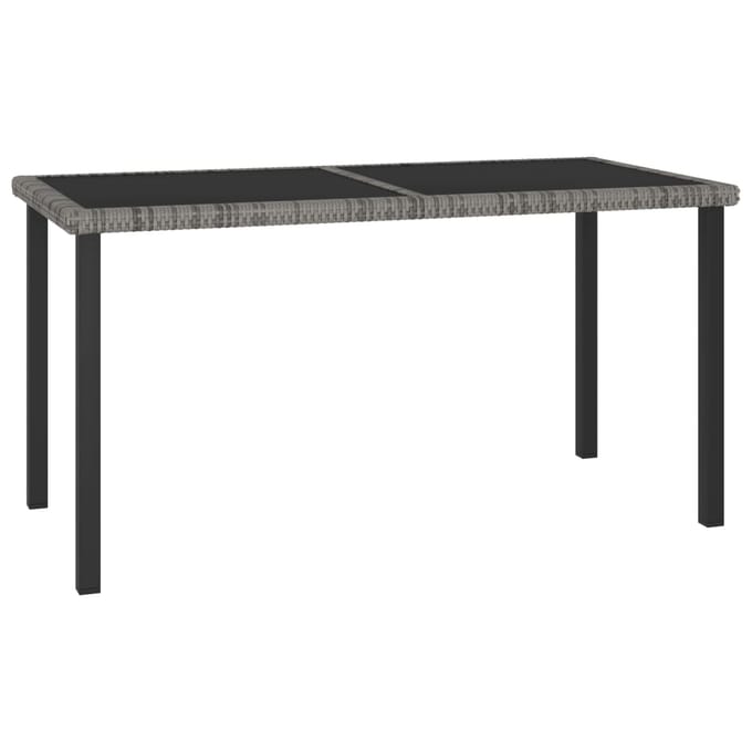 vidaXL - 5-delige - Tuinset - poly - rattan - grijs