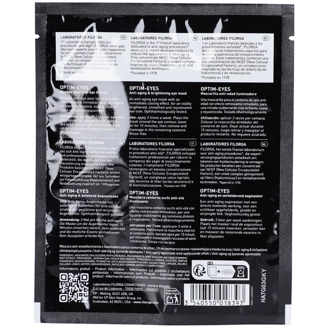 Filorga OPTIM-EYES Anti-aging & stralende oogmasker 6 Gezichtsmasker