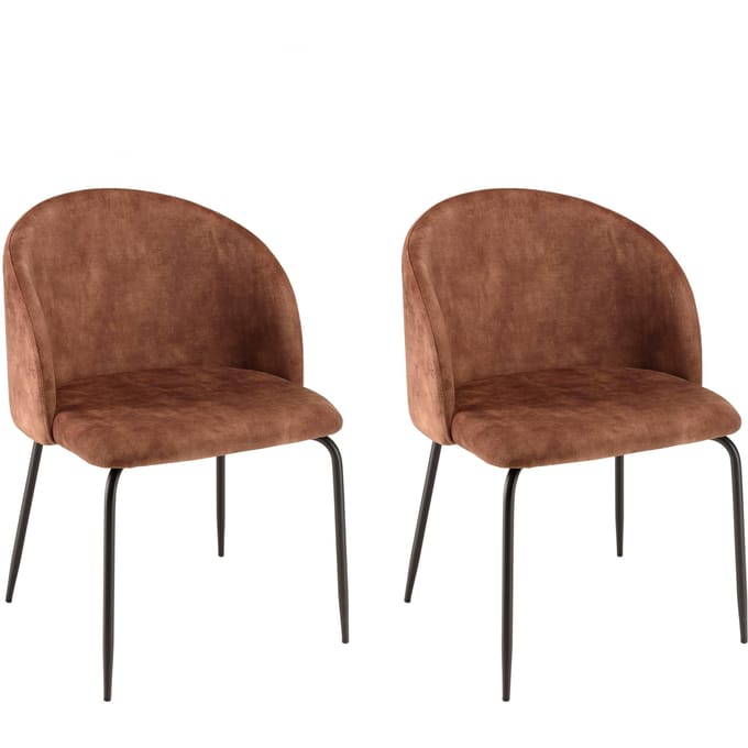 Set van 2 eetkamerstoelen Augustin velvet | Macabane