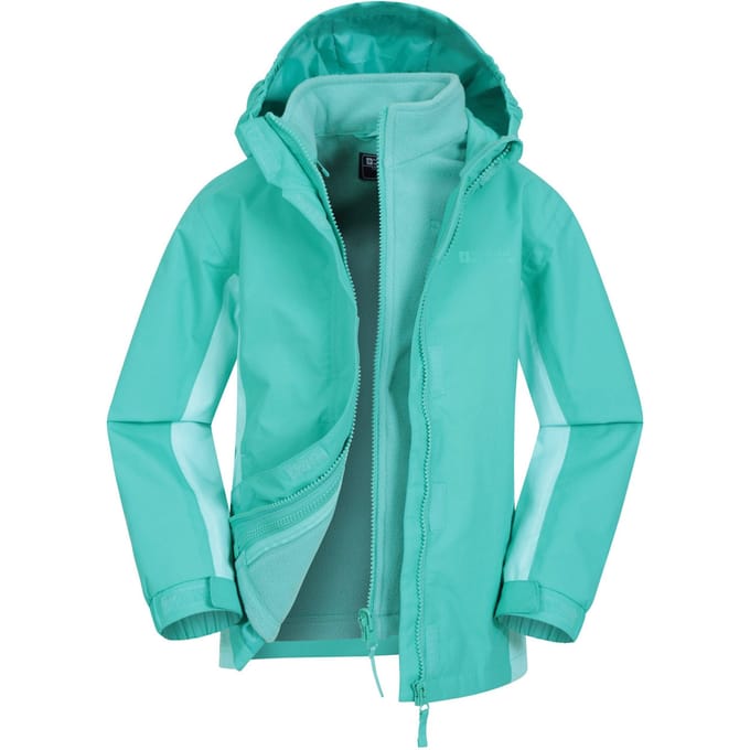 Mountain Warehouse Kinder/Kinder Lightning 3 in 1 Waterdichte Jas (Licht Teal)