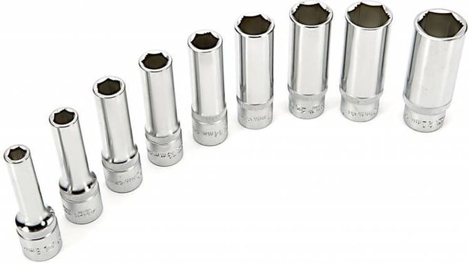 AOK 9-delige 1/2 SUPER GRIP lange doppenset