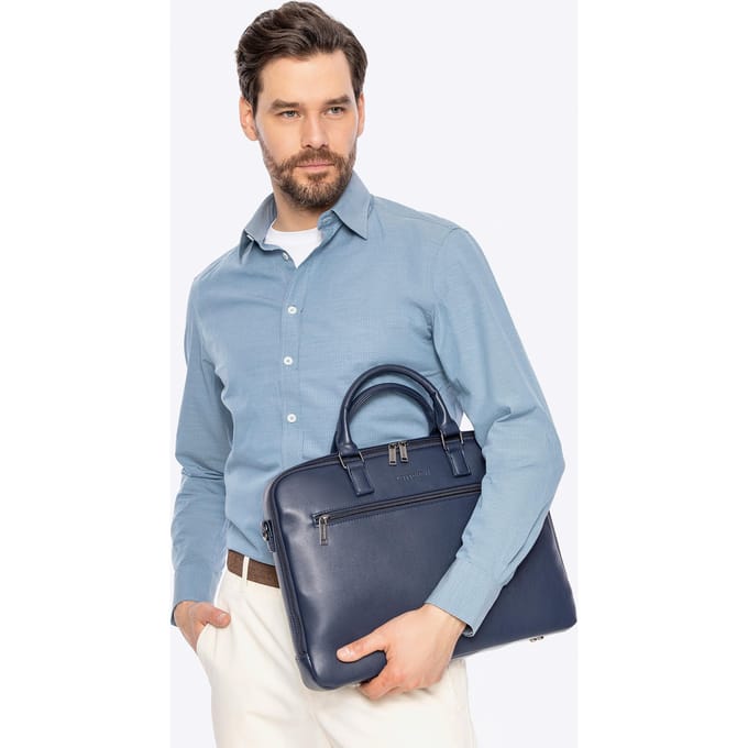 WITTCHEN Laptoptas 16" Navy Kunstleer - Stijlvol & Functioneel