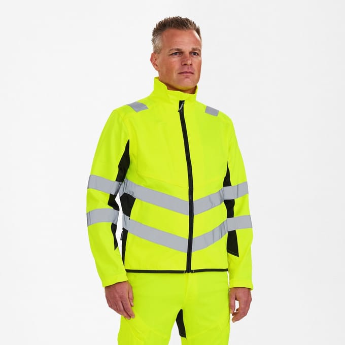 Engel Safety werkjack met 2-weg stretch 1544-314 - Hi-vis Yellow / Black - XL