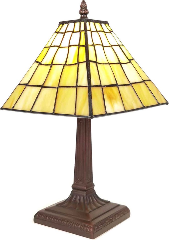 Lumilamp Tiffany Tafellamp Ø 20x38 cm Geel Polyresin