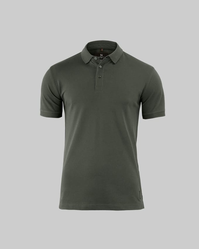Nimbus Harvard, charcoal polo stretch deluxe | Maat M | Olive