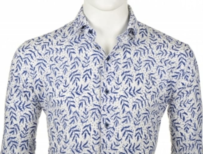 Eden Valley - All Over Overhemd - Blauw/ Wit - Maat 3XL